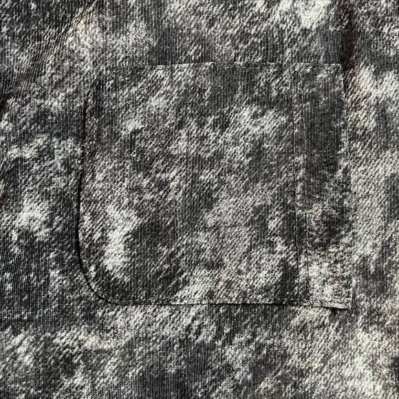 DNA Couture Sheer Jersey Tunic Top in Black/White Size 2X - Picture 7 of 10